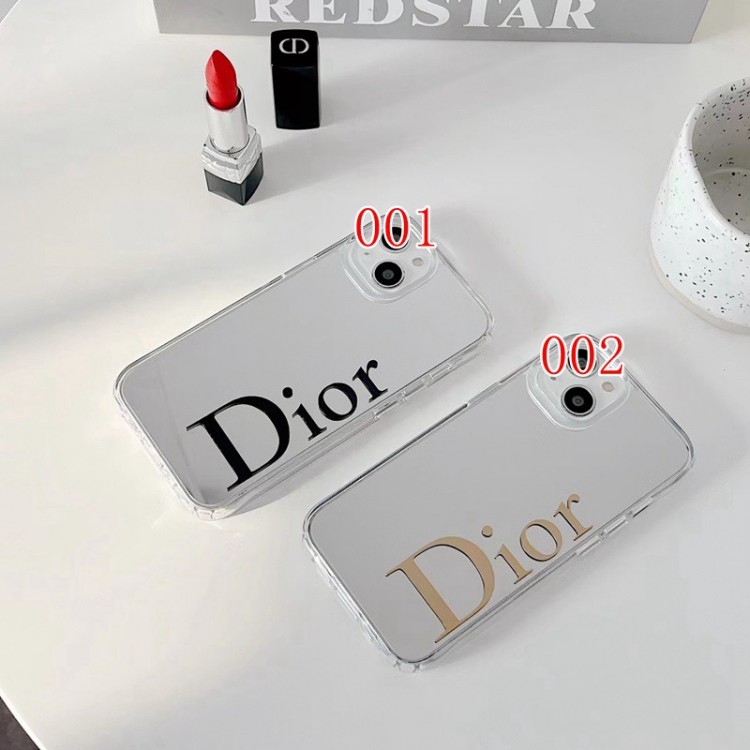 Dior/ディオール iPhone13pro max 14 スマホケース 鏡面デザイン ブランド iphone13/13PROカバー ロゴ入れ アップル12proケース 四角保護 iPhone12pro max保護カバー 手入れ安い アイフォン11ケース 個性 オシャレ 男女ペア