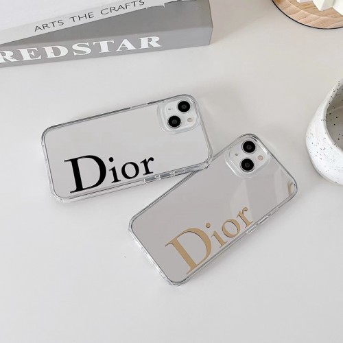 Dior/ディオール iPhone13pro max 14 スマホケース 鏡面デザイン ブランド iphone13/13PROカバー ロゴ入れ アップル12proケース 四角保護 iPhone12pro max保護カバー 手入れ安い アイフォン11ケース 個性 オシャレ 男女ペア