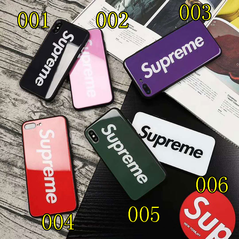 supremeブランド iphone12 mini/12/12pro/12pro maxケース ガラス