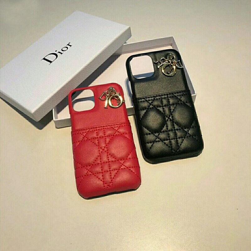 ハイブランド Dior 高級革製 iphone13pro/13ソフトケース 経典菱格 カワイイ