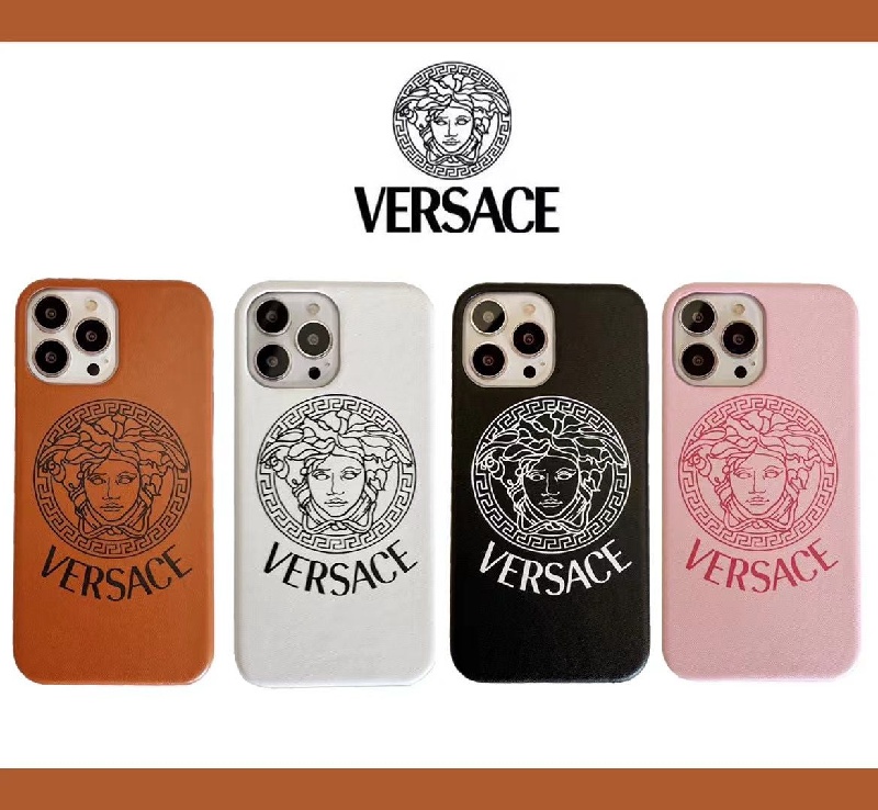 Versace アイフォン13pro max/13pro/13ケースブランド 高級レザー 贅沢 おしゃれ 