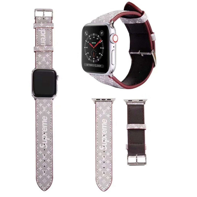 Supreme シュプリーム高級感 Apple Watch9 8 7  se2/6/5/4/3/2/1ベルト 軽量 フィット 通気性