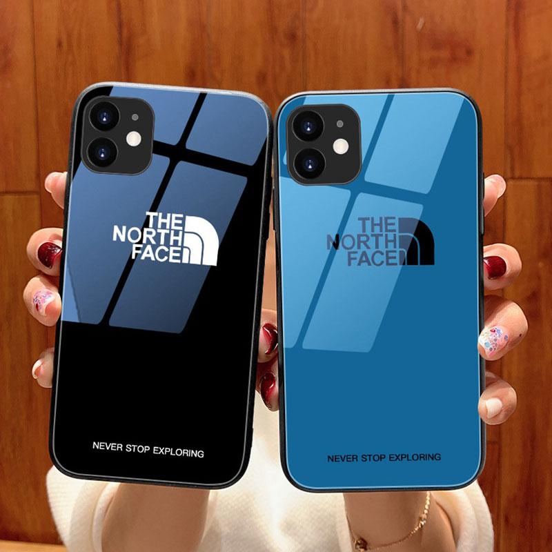 The North Face ブランド iPhone13pro max/13proスマホケース 強化ガラス 耐衝撃