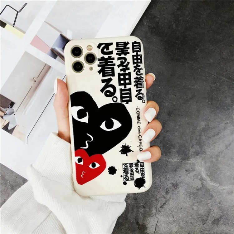 CDG 個性潮 iphone12/12mini/12pro/12pro maxケース コムデギャルソン アイフォiphone12/xs/11/8 plusケース おまけつき アイフォン12カバー レディース バッグ型 ブランド ファッション