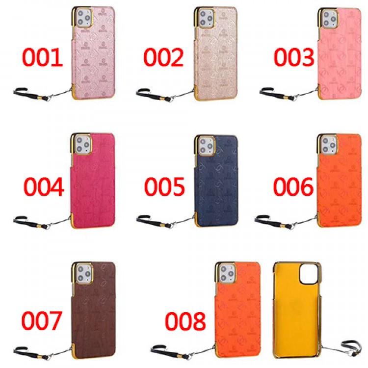 Chanel/シャネルiphone12/12mini/12pro/12pro maxケース ビジネス ストラップ付きins風 iphone 12/11 proケースかわいいレディース アイフォiphone12/xs/11/8 plusケース おまけつき