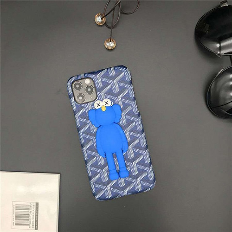 ゴヤール ブランド 3D 激安 Goyard カウズ iphone 12 pro/12 mini/12 pro max/11 pro/11 pro max/se2ケース KAWS ジャケット型 アイフォン12/11/x/xs/xr/8/7スマホケース コピー Huawei p40/MATE40カバー メンズ レディース