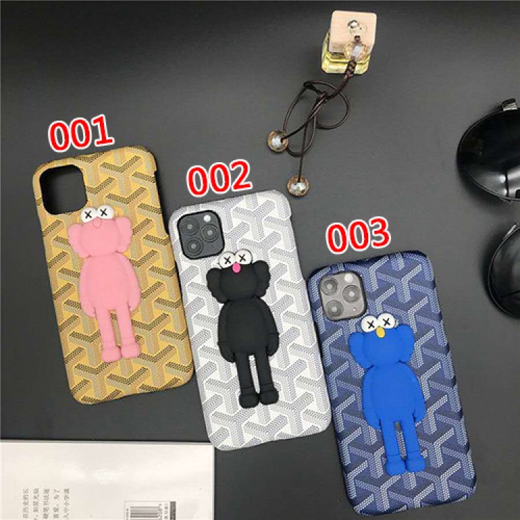 ゴヤール ブランド 3D 激安 Goyard カウズ iphone 12 pro/12 mini/12 pro max/11 pro/11 pro max/se2ケース KAWS ジャケット型 アイフォン12/11/x/xs/xr/8/7スマホケース コピー Huawei p40/MATE40カバー メンズ レディース