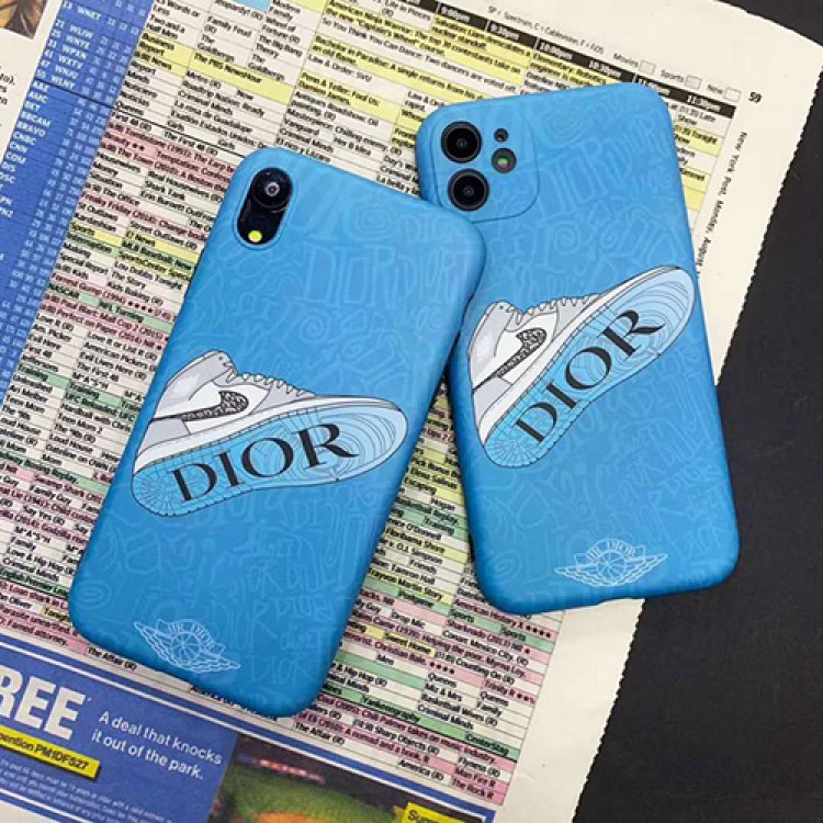 ディオール ナイキ ハイブランド iPhone 12 mini/12 pro max/11 pro max/se2ケース 全機種対応 Dior スニーカー柄 Nike 激安 Air Jordan アイフォン 11 pro maxケース ジャケット型 スマホケース セレブ愛用ケース パロディ メンズ レディース コピー 