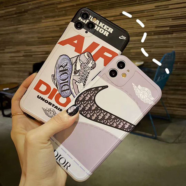 Dior ディオール ハイブランド iphone 12 pro/12 mini/12 pro max/11 proケース 個性 スニーカー Nike ナイキ モノグラム セレブ愛用 全機種対応 韓国風 ジャケットケース パロディ iphone12/11/11 pro max/X/XS/XR/7/8 plus/se2スマホケース コピー