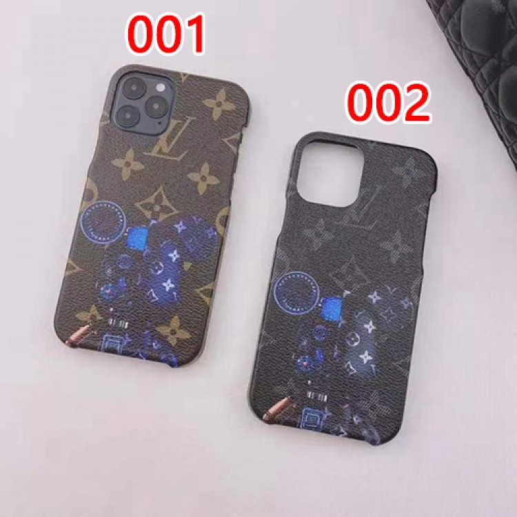 ルイヴィトン lv ブランド iPhone13/12 pro/12 pro max/12ケース レザー製 ジャケット型 高級 アイフォン11/11 pro/11 pro max/SE2ケース ファッション 熊柄 軽量 iphone xr/xs/x/xs maxケース スマホ保護 カバー 男女