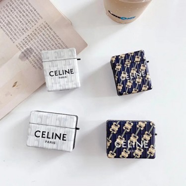 CELINE ブランド AirPods 1/2/3/proケース セリーヌ 全面保護 エアポッド1/2/3/pro 収納型 かわいい 経典モノグラム柄 Airpods proファッション 耐衝撃 レディース好き 収納ケース シンプル 充電可能 メンズ 携帯便利