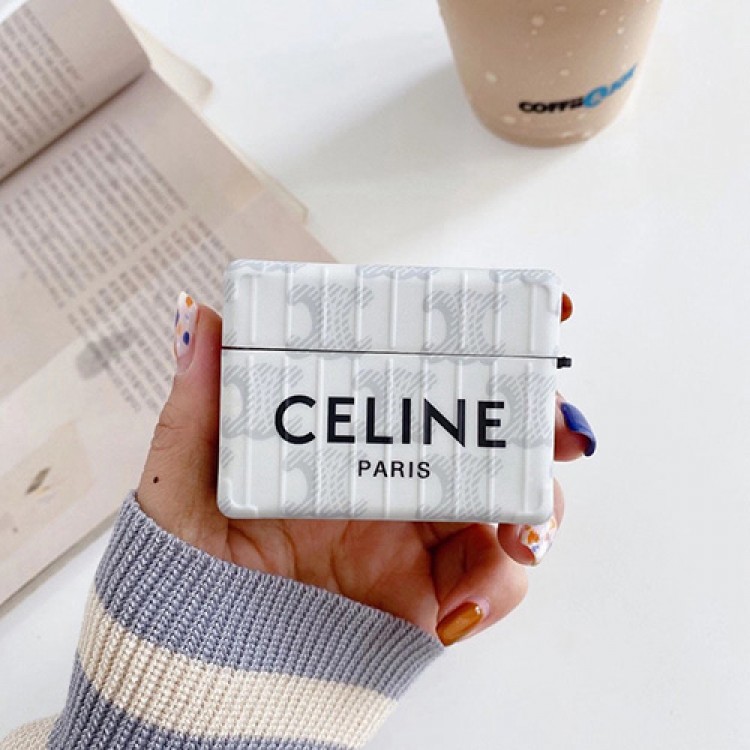 CELINE ブランド AirPods 1/2/3/proケース セリーヌ 全面保護 エアポッド1/2/3/pro 収納型 かわいい 経典モノグラム柄 Airpods proファッション 耐衝撃 レディース好き 収納ケース シンプル 充電可能 メンズ 携帯便利