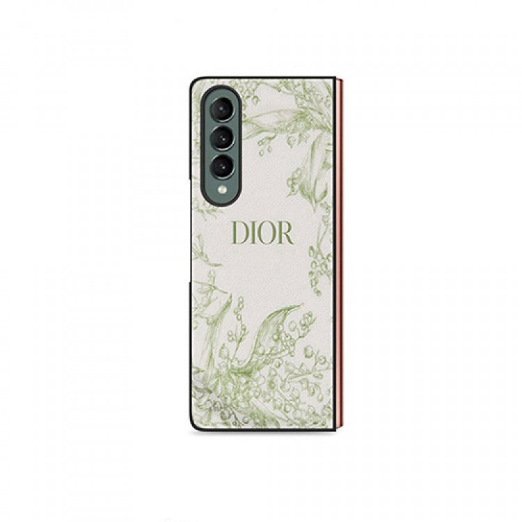 ディオール ブランド galaxy w21 5Gケース高級 折りたたみ式 dior ギャラクシーZ fold3/fold2保護カバー 贅沢 ビジネス スタイル 革ケース 耐衝撃 放熱性高い ファッション メンズ レディース