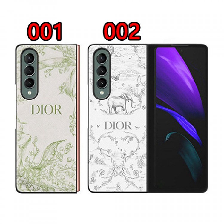 ディオール ブランド galaxy w21 5Gケース高級 折りたたみ式 dior ギャラクシーZ fold3/fold2保護カバー 贅沢 ビジネス スタイル 革ケース 耐衝撃 放熱性高い ファッション メンズ レディース