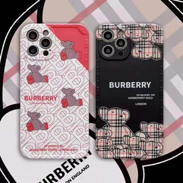 ブランド Burberry iphone13/12s/12 pro max/11 pro max/xr ケース モノグラム 熊さん iphone 12Pro /11pro/xs max/8 plus ケース マット調 おしゃれ アイフォン 12mini /11/xs /7 plus/8 ケース レンズカバー レディース 人気 メンズ 