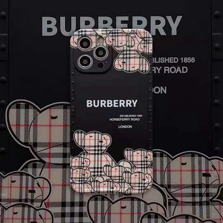 ブランド Burberry iphone13/12s/12 pro max/11 pro max/xr ケース モノグラム 熊さん iphone 12Pro /11pro/xs max/8 plus ケース マット調 おしゃれ アイフォン 12mini /11/xs /7 plus/8 ケース レンズカバー レディース 人気 メンズ 