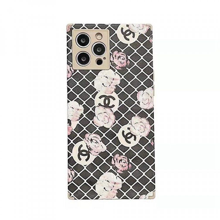 Chanel シャネル ブランド iphone 13/12 pro/12 pro max/12スマホカバー ヨニーク方形ins スタイル アイフォン11pro/11 pro max/se2カバー経典ツバキ プリントかわいいiphone xr/xs/x/xs maxケース耐衝撃ファッション おしゃれ黒白レディース愛用