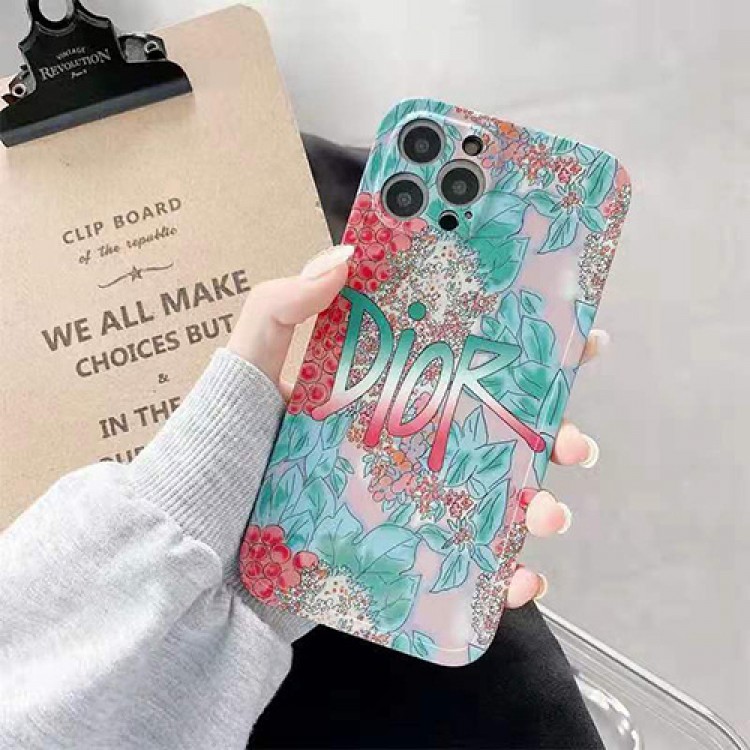 Dior ディオールブランドiphone13/ iphone 12s/12 pro/12 pro maxケース 美しい 復古風 フラワー柄  お洒落 iphone 11/11pro/11pro max カバー 精巧 プリント iphone xr/xs/x/xs maxケース 圓角保護 かわいい ジャケット型 レディース メンズ