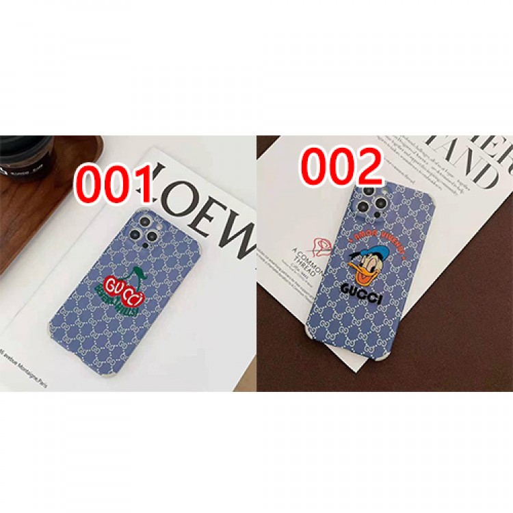 Gucci グッチ ブランドiphone13/ iphone 12s/12 pro/12 pro max ケース 革製 モノグラム お洒落 アイフォン11pro/11 pro max カバー  刺繍 ドナルドダック柄 可愛い アイフォン11 ケース ジャケット型  iphone xr/xs/x/xs maxケース 綺麗 レディース メンズ