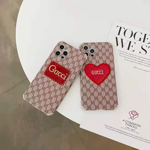 Gucciグッチiphone13/ iphone 12s/12 pro/12 pro max/12 mini ケース 心 刺繍 アイフォン11pro/11 pro max/se2カバー かわいい お洒落 iphone xr/xs/x/xs maxケース ジャケット型 シンプル 高級 レディース メンズ芸能人愛用