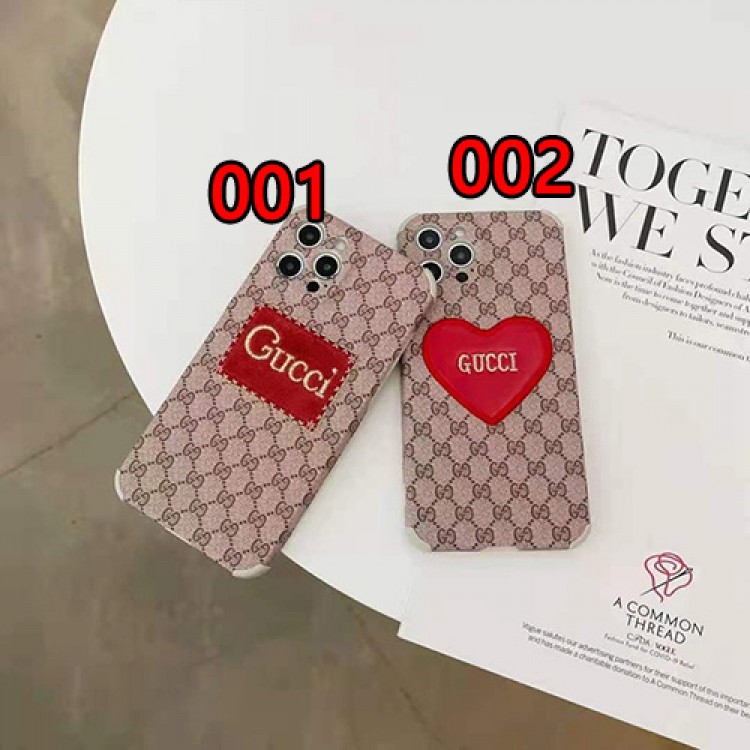 Gucciグッチiphone13/ iphone 12s/12 pro/12 pro max/12 mini ケース 心 刺繍 アイフォン11pro/11 pro max/se2カバー かわいい お洒落 iphone xr/xs/x/xs maxケース ジャケット型 シンプル 高級 レディース メンズ芸能人愛用