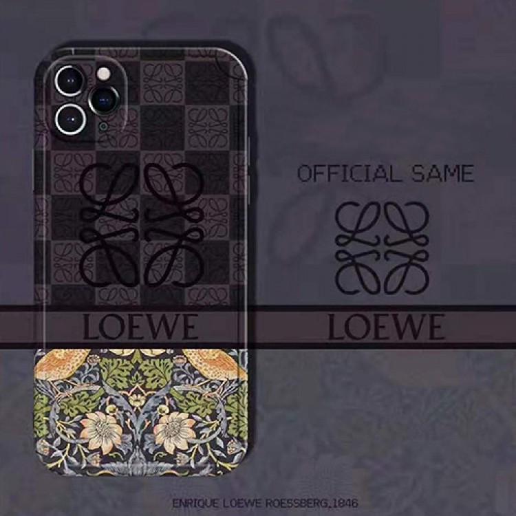 ブランド ロエベ Loewe iphone 13/12 pro max/12pro/12ケース 蓮の花柄 きれい プリント アイフォン11/11pro/11 pro max/se2 ケース 復古スタイル おしゃれ レディース iphone xr/xs/x/xs maxケース ジャケット型 メンズ ファッション