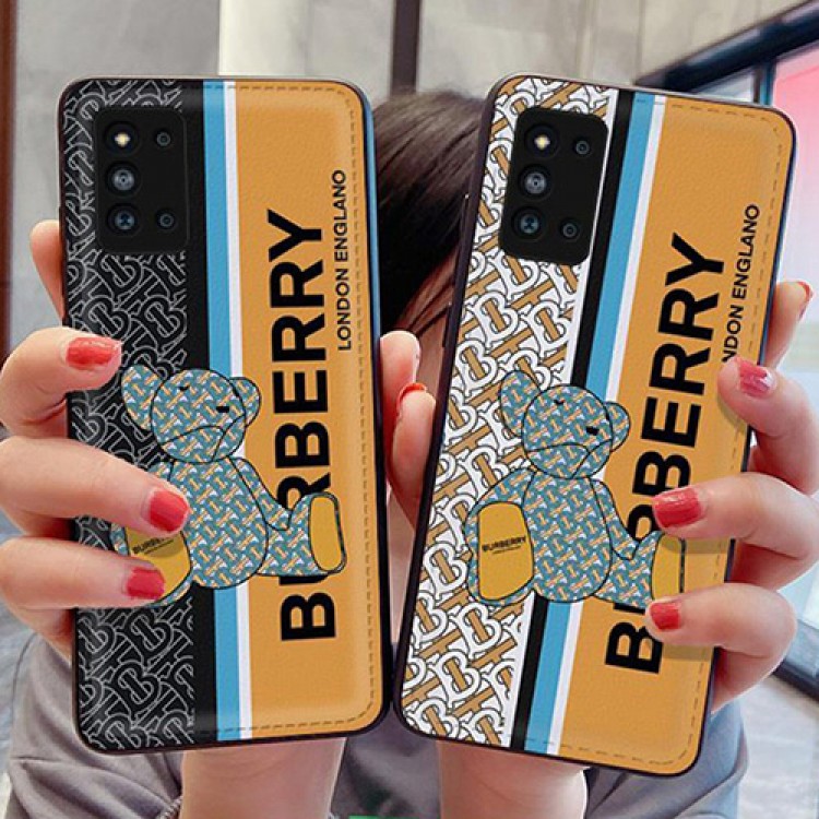 バーバリー ブランド Galaxy A33/A32 5G スマホケース 個性 熊柄 ギャラクシーA53/A52 5G カバー 高級 革紋 Burberry モノグラム プリント Galaxy A73/F52 5Gケース かわいい おしゃれ シリコン製 レディース 愛用 メンズ 人気