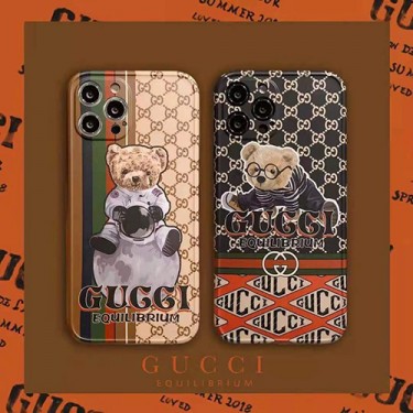 グッチ ブランド クマ柄 iphone 12/12 pro/12 mini/12 pro maxケース Gucci 宇宙 シンプル パロディ iphone 11/11pro/11 pro maxケース 可愛い iphone xs/x/7/8 plus/se2ケース 新品 