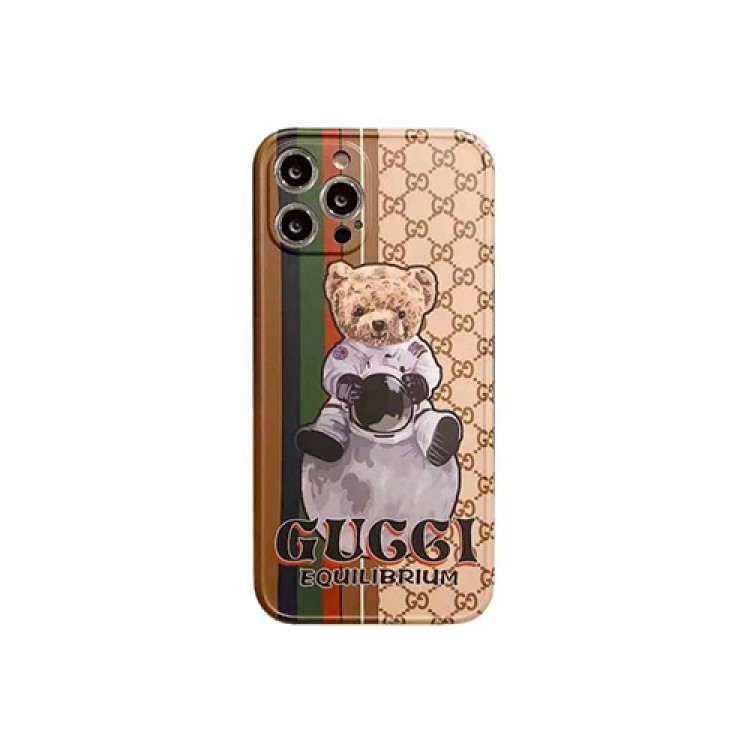 グッチ ブランド クマ柄 iphone 12/12 pro/12 mini/12 pro maxケース Gucci 宇宙 シンプル パロディ iphone 11/11pro/11 pro maxケース 可愛い iphone xs/x/7/8 plus/se2ケース 新品 