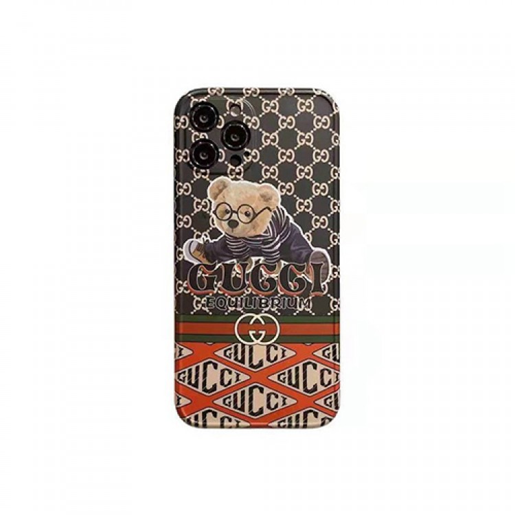 グッチ ブランド クマ柄 iphone 12/12 pro/12 mini/12 pro maxケース Gucci 宇宙 シンプル パロディ iphone 11/11pro/11 pro maxケース 可愛い iphone xs/x/7/8 plus/se2ケース 新品 