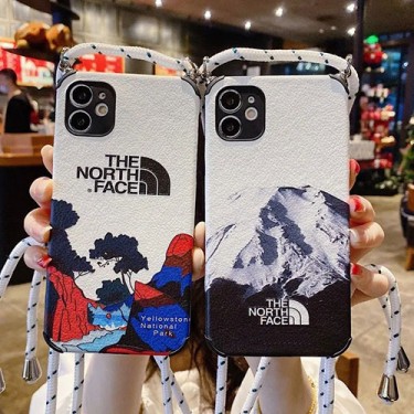 The North Face ブランド Galaxy s21/a51 5g/s20/s10/note20/note10ケース 雪山 ザ.ノース.フェイス シュプリーム イエローストーン国立公園 PU羊革 iphone 12 pro/12 pro max/12 mini/11pro/11 pro maxスマホケース SUPREME 四角保護 モノグラム 斜め掛け ストラップ付き アイフォン12/11/x/xr/xs/8/7/6カバー メンズ レディース