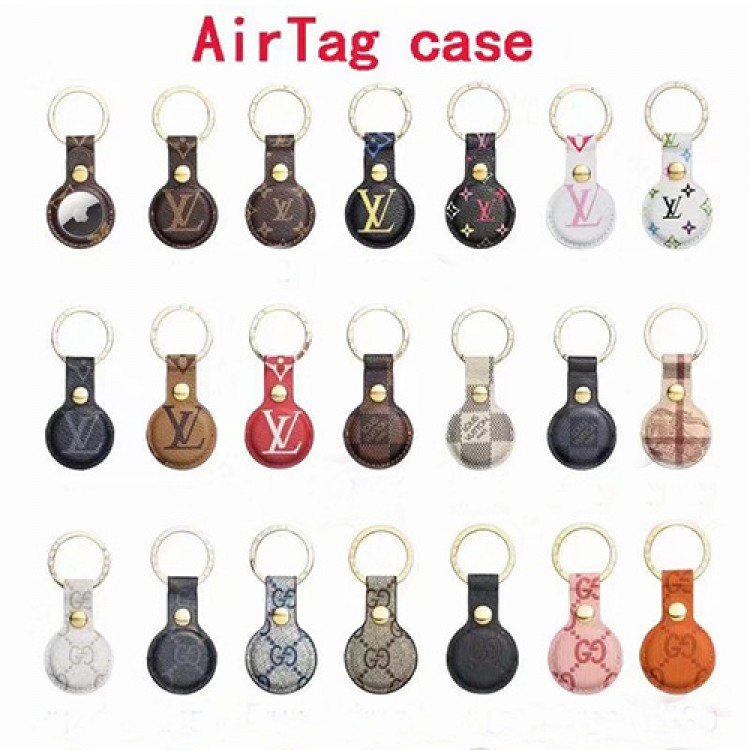 ルイヴィトン AirTag ケース PUレザー lv ブランド Air Tag キーホルダー キーリング おしゃれ グッチ Airtags 保護ケース ハイエンド 軽量 薄型 擦傷防止 紛失防止 耐衝撃 持ち運びに便利 エアタグ ケース 子供 ペット追跡 Apple Air Tags ケース