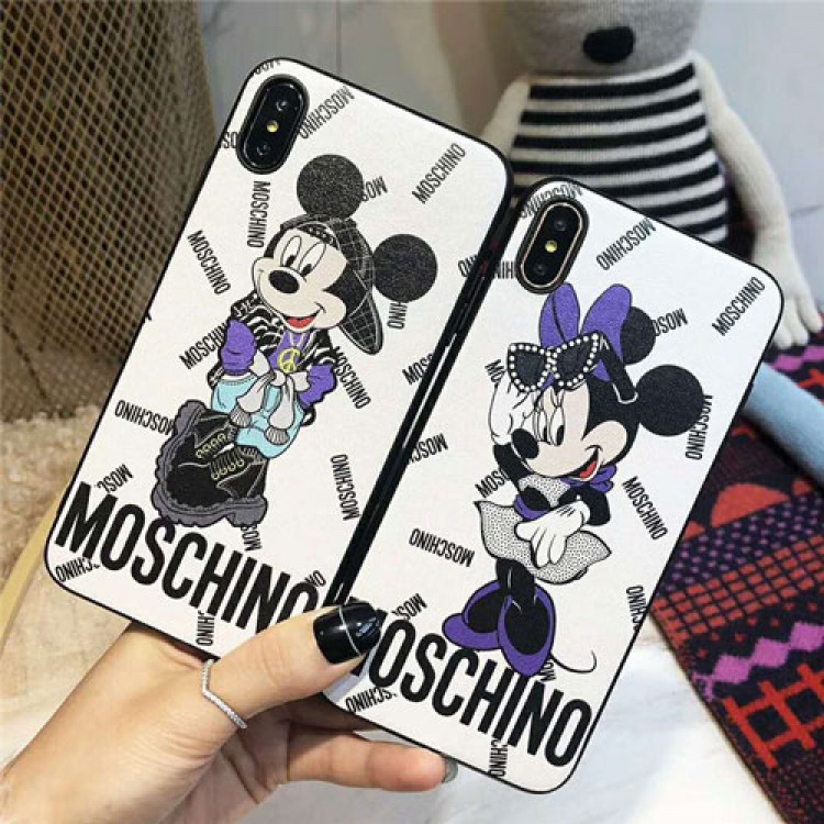 モスキーノ ディズニー iphone12/12mini/12pro/12pro maxケース ビジネス moschino セレブ愛用 iphone12 mini/11pro maxケース 激安 シンプル iphone11/x/xs/8/7ケース ジャケット型 ファッション