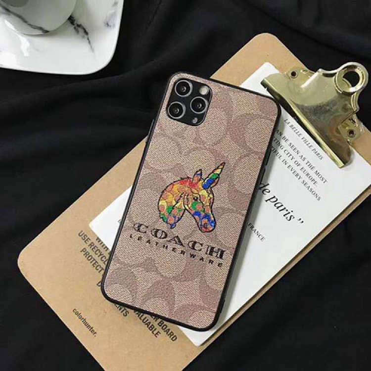 COACH/コーチ女性向け iphone 12/12 mini/12 pro/12 pro max/xr/xs maxケース ビジネス シンプル 鮫一角獣柄 ジャケット型Iphone xr/11/11pro maxケース ビジネス ストラップ付きアイフォンiphone 12/11/xs/x/8/7 plusケース ファッション経典 メンズ