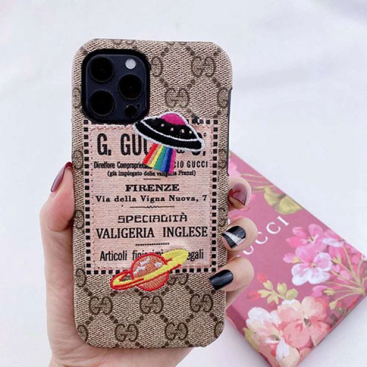 GUCCI/グッチ iphone12/12mini/12pro/12pro maxケース ビジネス ストラップ付きiphone xr/xs max/11proケースブランドステラ UFO柄 iphone12/xx/x/xs ケースiphone x/8/7 plusケース大人気