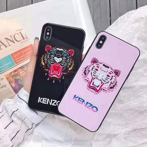 KENZO/ケンゾーブランド iphone12 mini/12/12pro/12pro maxケース ペアお揃い ガラス 虎頭柄  かわいいins風 iphone11/11pro/xs/x/8/7ケースかわいいモノグラム iphone12/11pro maxケース ブランド