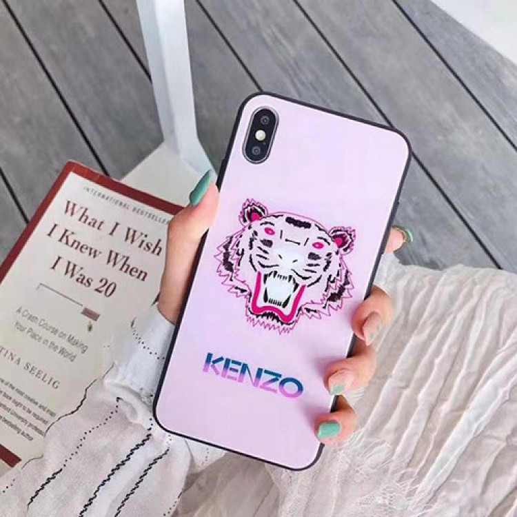 KENZO/ケンゾーブランド iphone12 mini/12/12pro/12pro maxケース ペアお揃い ガラス 虎頭柄  かわいいins風 iphone11/11pro/xs/x/8/7ケースかわいいモノグラム iphone12/11pro maxケース ブランド