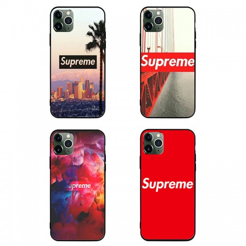 Supreme ブランド AQUOS Zero5G Basic/R5G/sense4ケース 背面ガラス シュプリーム 都市風 ジャケット型 ブリッジ柄 iphone 12mini/12pro max/11 pro max きらきら xperia 1 II/5ii/10ii 有色煙 モノグラム Galaxy S20/a51/a30/note20/note20 ultraケース 全機種対応 ins風 シンプル huawei p40 シンプル レディース 