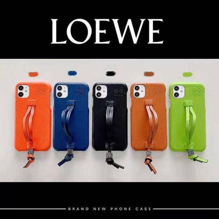 ロエベ ブランドiPhone 13/13Pro max/13mini/13 proケースかわいい高級革 LOEWE アイフォン12mini/12pro max/12 pro/12ケース 革ストラップ付き メンズ IPhone11pro/11pro max/11/se2ケース 落下防止 ジャケット型 高級 大人気 レディース 