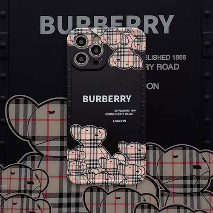 バーバリー iphone 12 pro/12 pro maxケース ブランド Burberry  ベア熊柄 モノグラム ジャケット型 iphone 12/12 mini/11/11 pro/11 pro maxケース 2021 アイフォンx/xs/xr/8/7 plus/se2ケース 耐衝撃 メンズ レディース