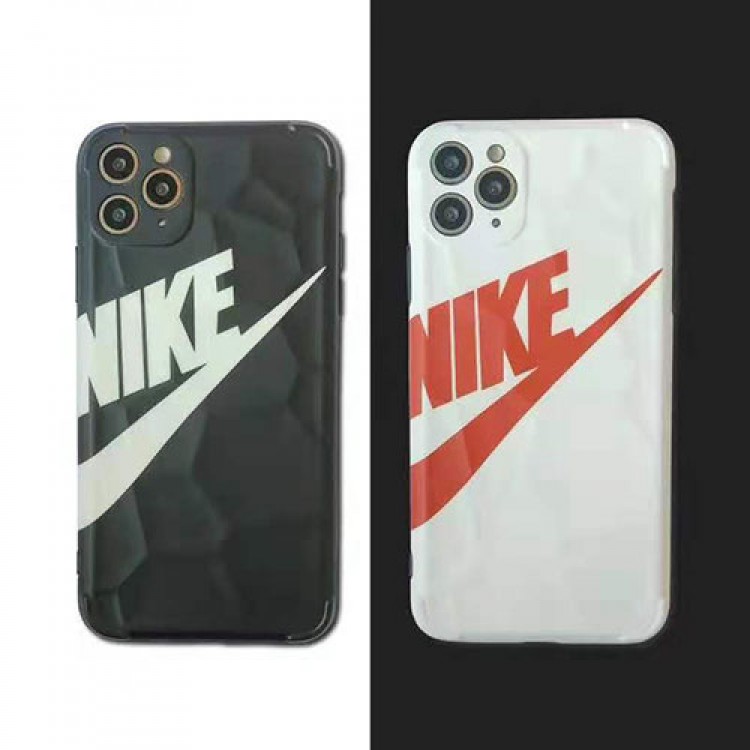 NIKE ブランド iphone 12/12 pro/12 mini/12 pro max/11/11 pro/11 pro max/se2ケース クラック風 スウッシュ ナイキ 純粋 モノグラム 黒白色 衝撃吸收 メンズ レディース