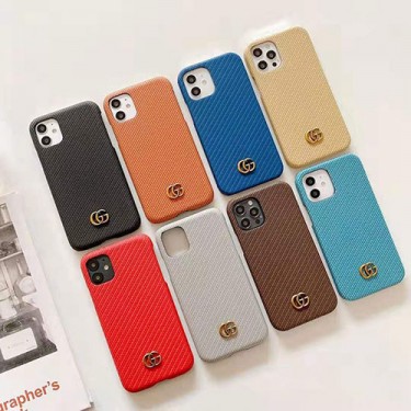 GUCCI ブランド 織り風 iphone 12 mini/12 pro max/11 pro/11 pro max/se2ケース グッチ モノグラム GGロゴ 3D カラー シンプル 2021 炭素繊維 衝撃吸收 アイフォン12/12 pro/11/x/xs/xr/8/7/6カバー レディース