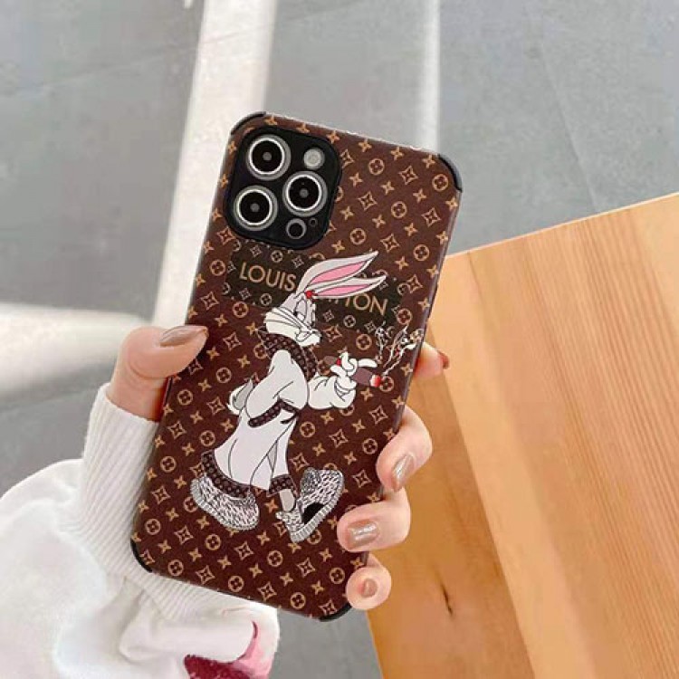 LV ディズニー コンボ iphone 12/12 pro/12 mini/12 pro max/11/11 pro/11 pro max/se2ケース インスタ風 モノグラム バッグス・バニー柄 ルイヴィトン キャラクター風 四角保護 面白い アイフォンx/xs/xr/8/7カバー メンズ レディース 