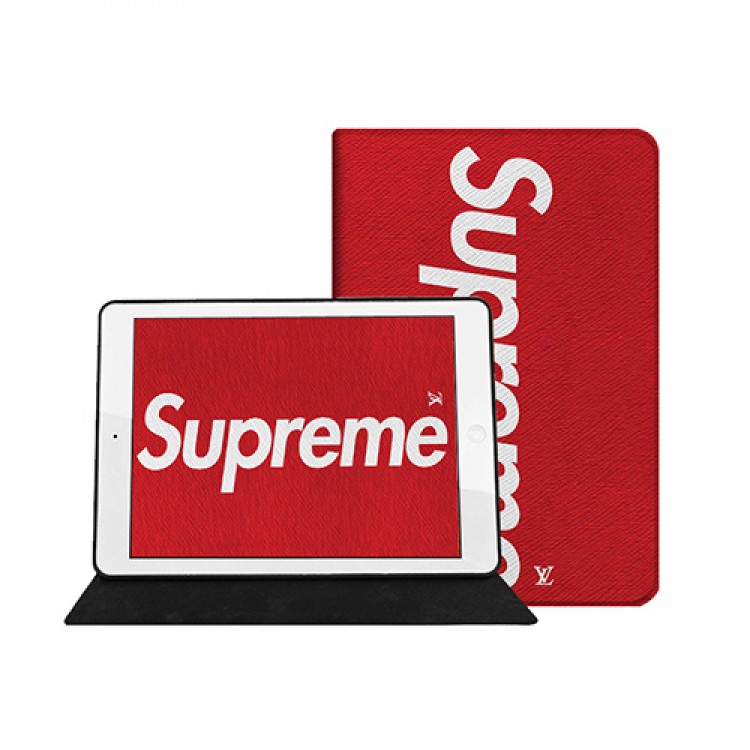 Supreme ブランド iPad Pro 2021 12.9/11inch ケース シュプリーム ipad mini 4/5/8/7世代 カバー 赤色 ルイヴィトン アイパッド 5/6 9.7インチ 激安 LV すべてのipad機種対応 iPad Air 10.9インチケース コピー iPad Proケース 9.7インチ 2018/2017 メンズ レディース