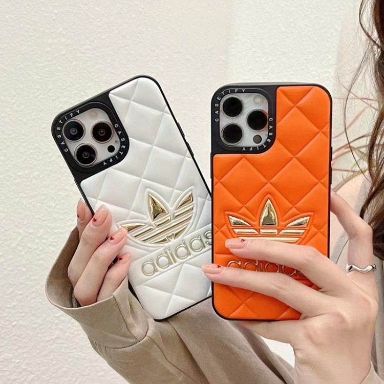 ブランド Adidas アイフォン14pro plusスマホカバー 滑り止め 菱格 アディダス iPhone14pro maxケース 柔らかレザー 衝撃吸収 iPhone13/13pro/13pro maxケース 流行り オシャレ iPhone12 11 pro maxケース ファッション スポーツ風 メンズ