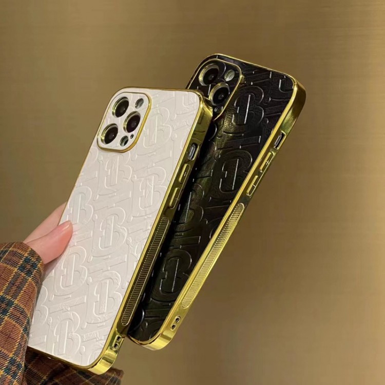 Burberry ブランド iphone13proカバー フレームメッキ加工 バーバリー 13pro max/13スマホケース 高品質 スタイリッシュ IPHONE12pro max/12pro/12カバー 光沢感 おしゃれ iPhone11/11pro/11pro max携帯カバー定番B柄 激安