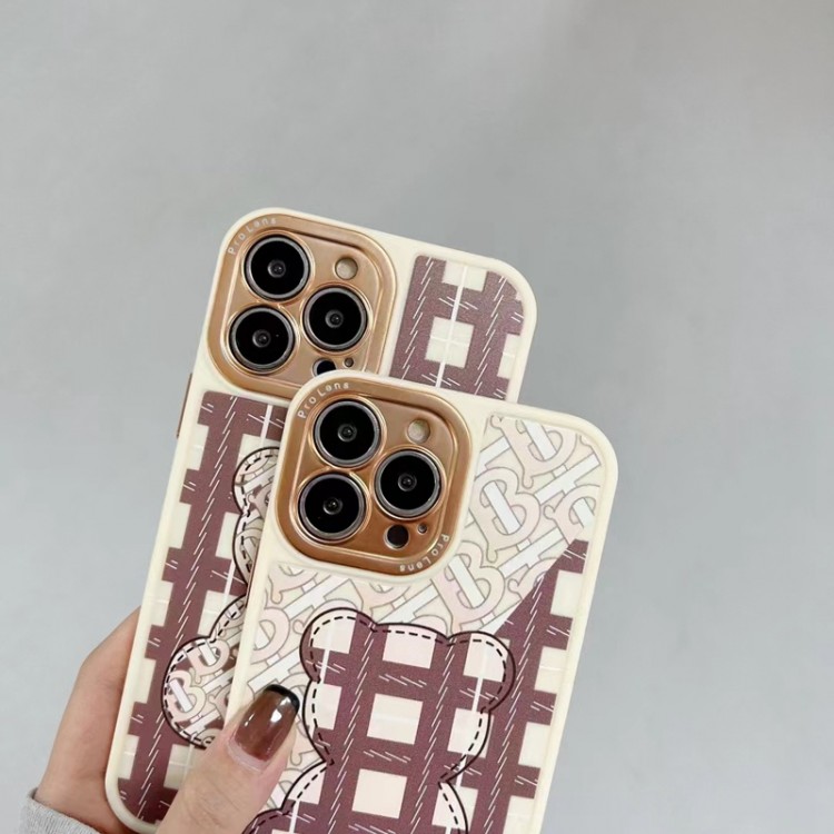 ハイブランド iPhone14max/13pro maxケース バーバリー 熊柄 burberry アイフォン13Pro/13スマホカバー 個性 オシャレ iphone12pro maxケース 落下防止 IPHONE11pro max/11ケース 滑り止め 軽量 メンズ レディース