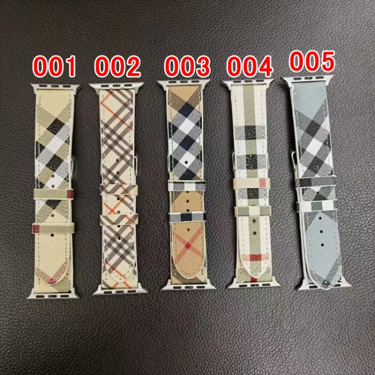 Burberry バーバリー高級感 Apple Watch9 8 7  se2/6/5/4/3/2/1ベルト 軽量 フィット 通気性ハイブランドアップルウォッチ9 8/se2革ベルト 耐久性男性向けアップルウオッチ se2/7 8 9 スポーツベルト 上質ブランドiwatch 7 8 9 バンド 丈夫