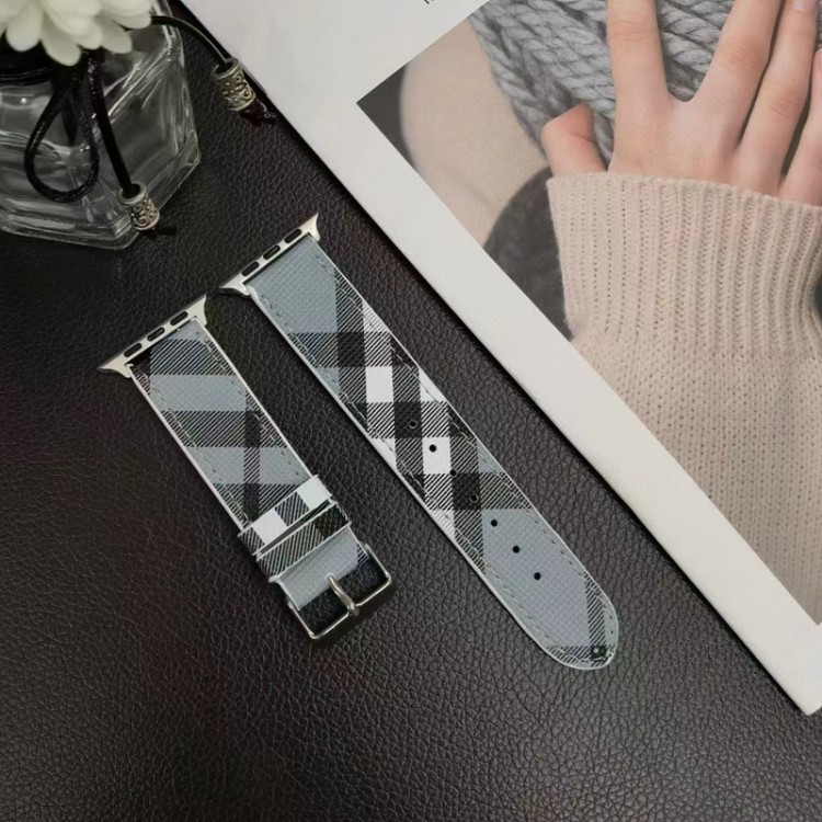 Burberry バーバリー高級感 Apple Watch9 8 7  se2/6/5/4/3/2/1ベルト 軽量 フィット 通気性ハイブランドアップルウォッチ9 8/se2革ベルト 耐久性男性向けアップルウオッチ se2/7 8 9 スポーツベルト 上質ブランドiwatch 7 8 9 バンド 丈夫