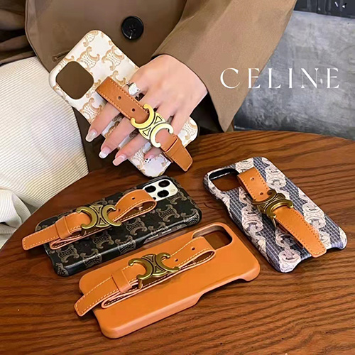 ブランドCELINE 2022新品 iphone13/13pro/13pro maxレザーケース 衝撃吸収 ベルト付き 落下防止 セリーヌ アイフォン12pro/12pro max/12ソフトケース ファッション 個性 経典モノグラム柄  iphone11pro/11pro max/11ケース高級感 おしゃれ 男女兼用